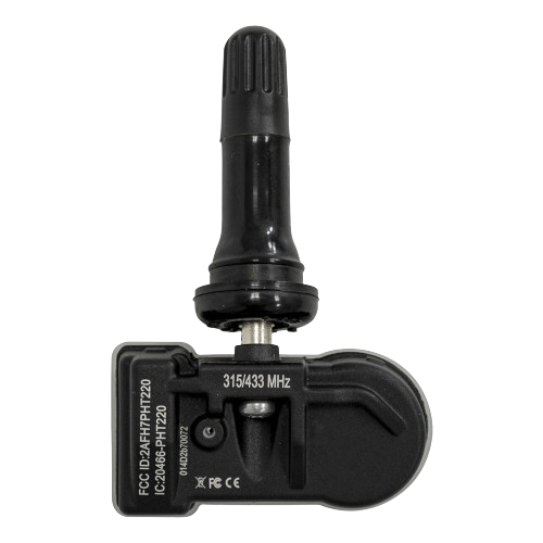 TPMS Programmable Tire Pressure Sensor Black Rubber Stem | GarageAndFab.com