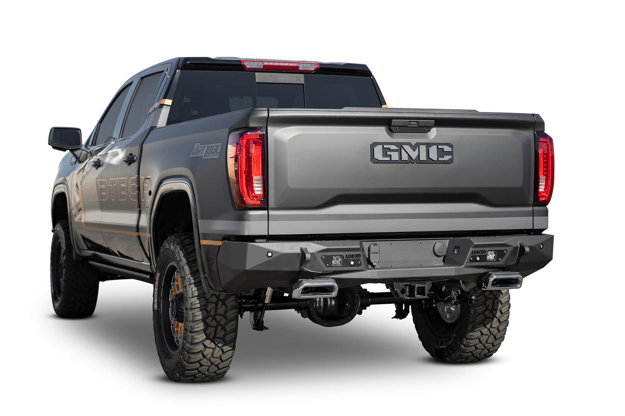ADD Offroad 2019-2021 Chevy/Gmc 1500 Stealth Fighter Rear Bumper W/ Exhaust Tips R441051280103 | GarageAndFab.com