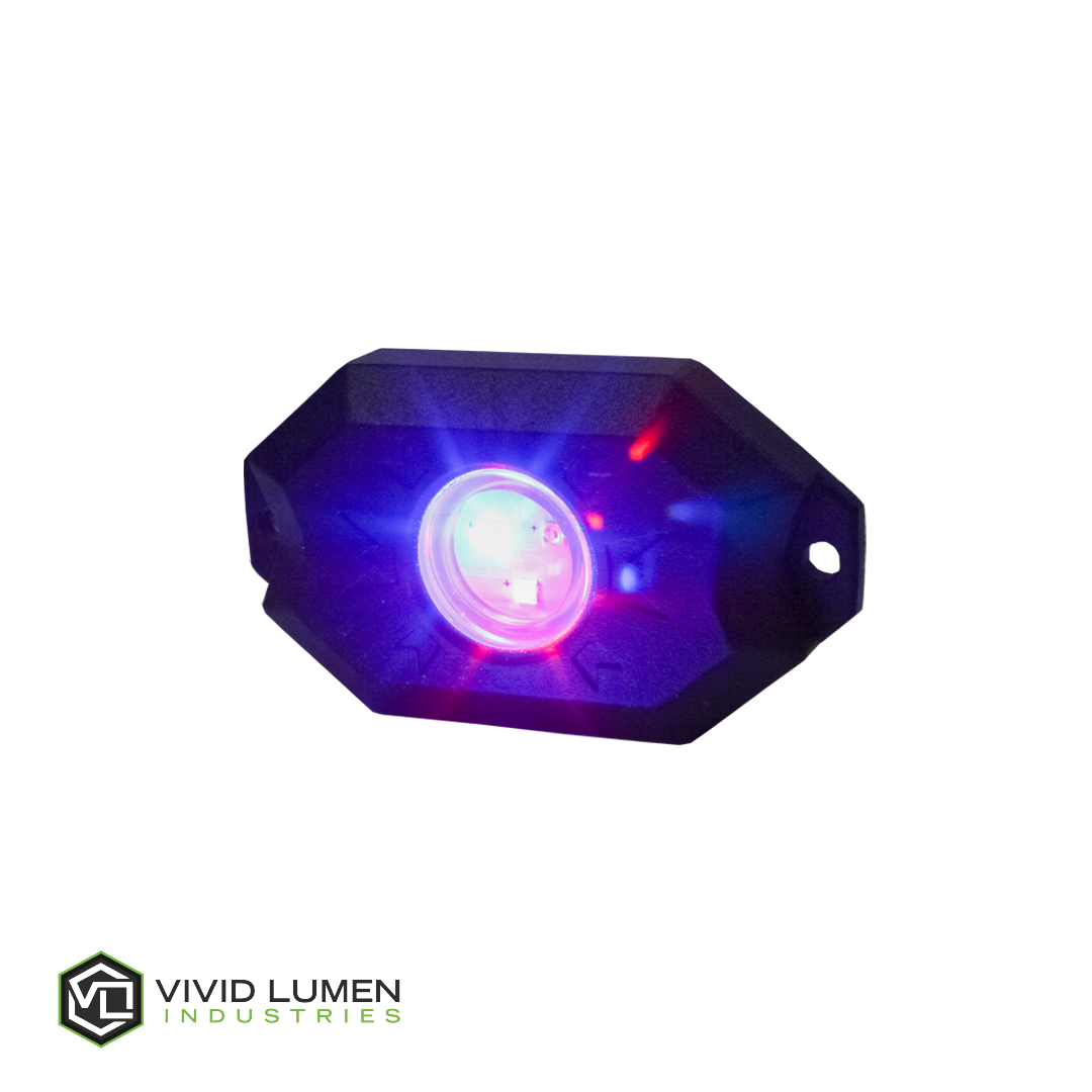 Vivid RGBRL RGB Rock Light Kit 4Pc Wireless Bluetooth | GarageAndFab.com