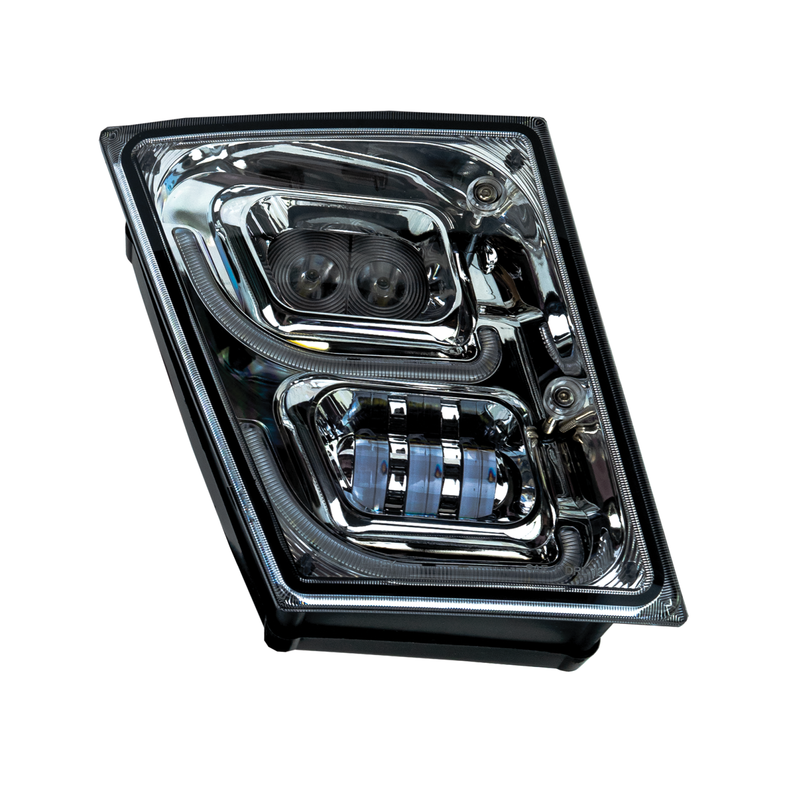 Vivid VL03-P-C Brilliant Series Volvo VNL Led Fog Light Chrome Passenger 2003-2018 | GarageAndFab.com