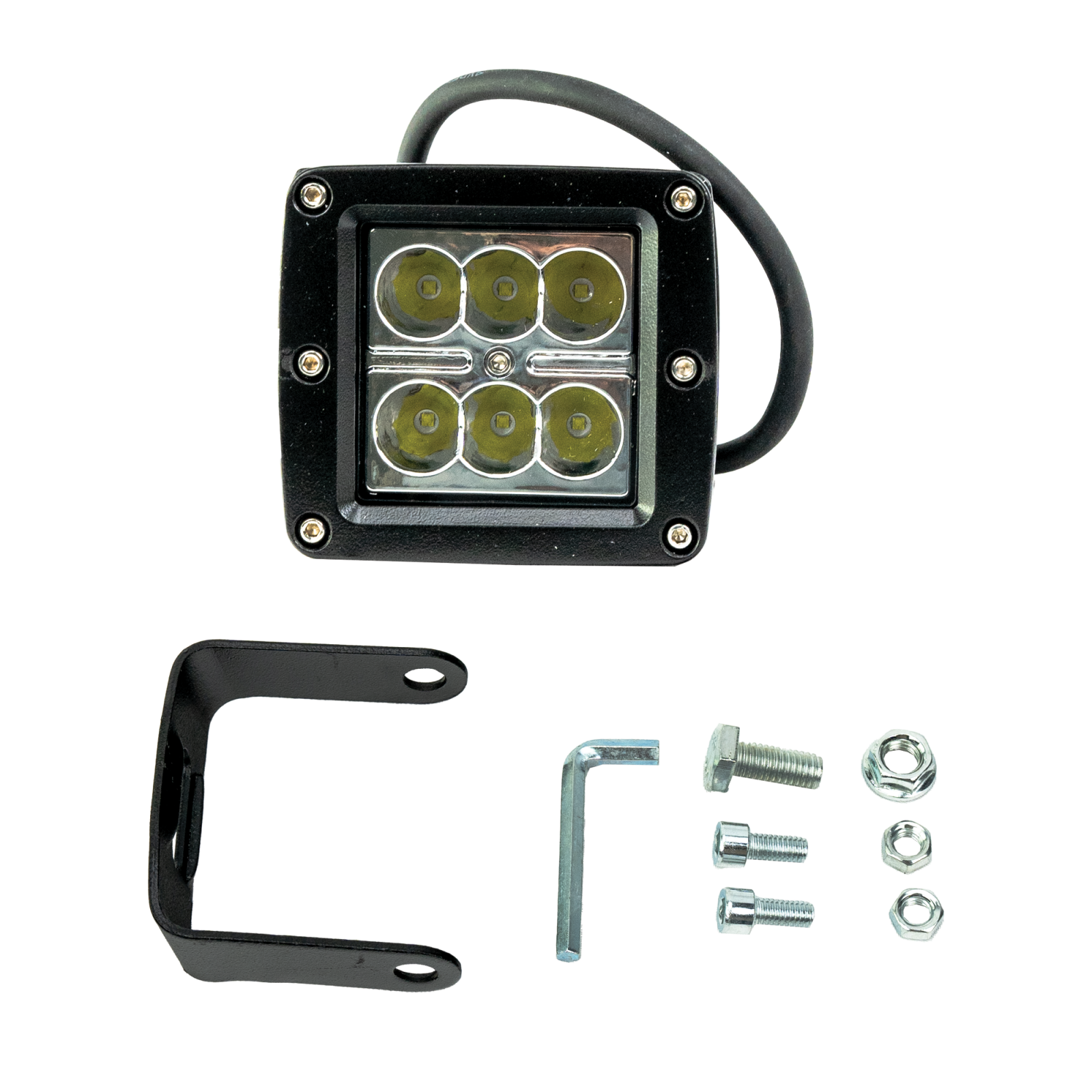 Vivid VLED-WL-01 Industrial Series Led Work Light 3 Inch Square Spot 18W | GarageAndFab.com
