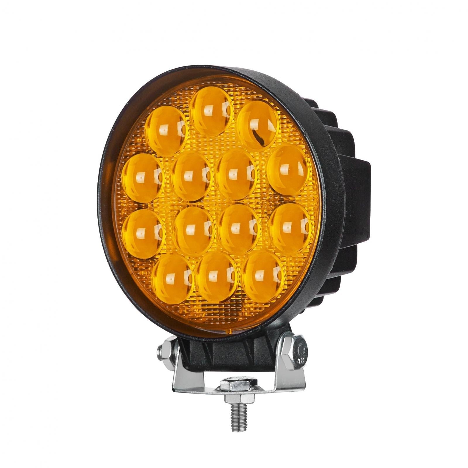 Vivid VLED-WL-32A Amber Series Led Work Light 4 Inch Round Flood Amber | GarageAndFab.com