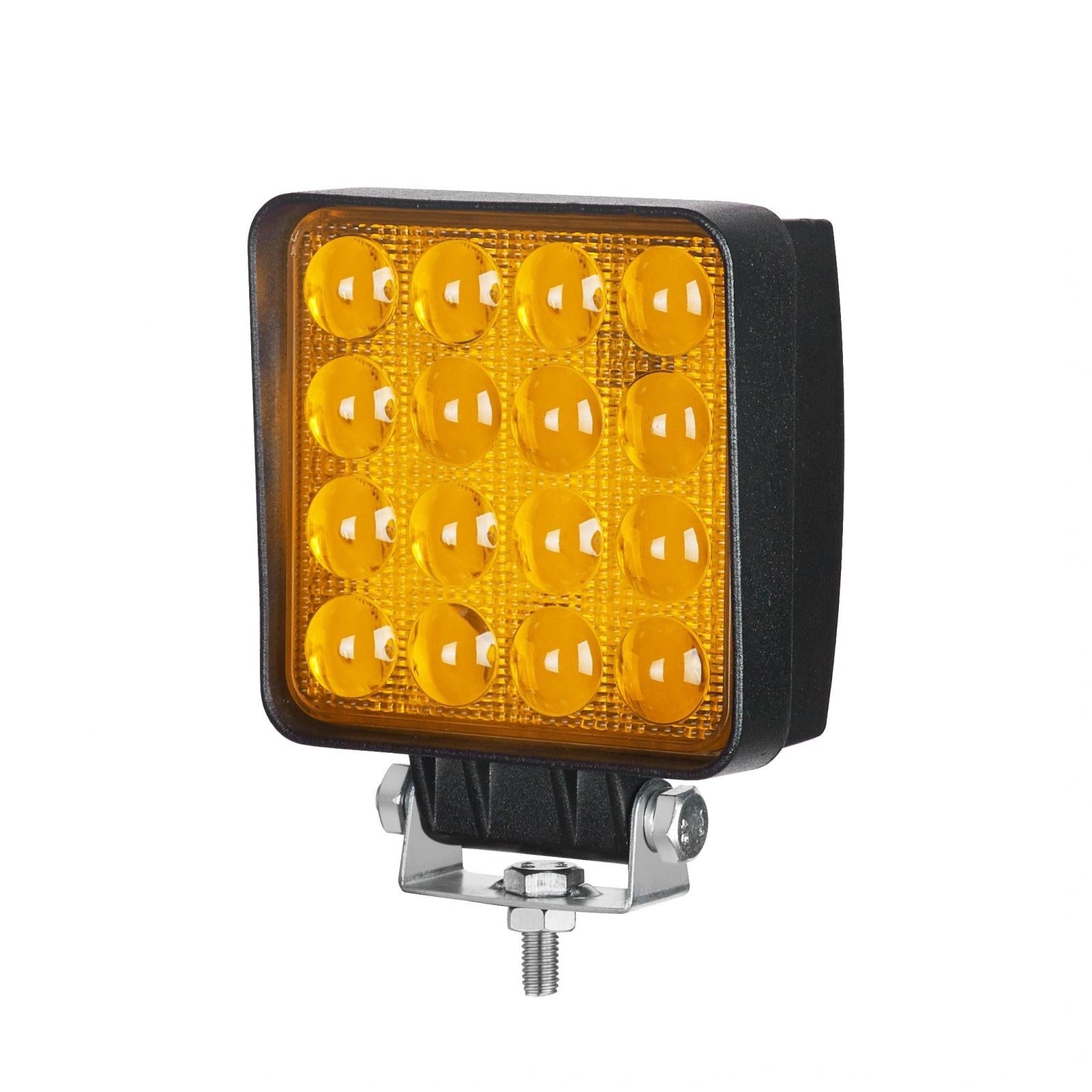 Vivid VLED-WL-33A Amber Series Led Work Light 4 Inch Square Flood Amber | GarageAndFab.com