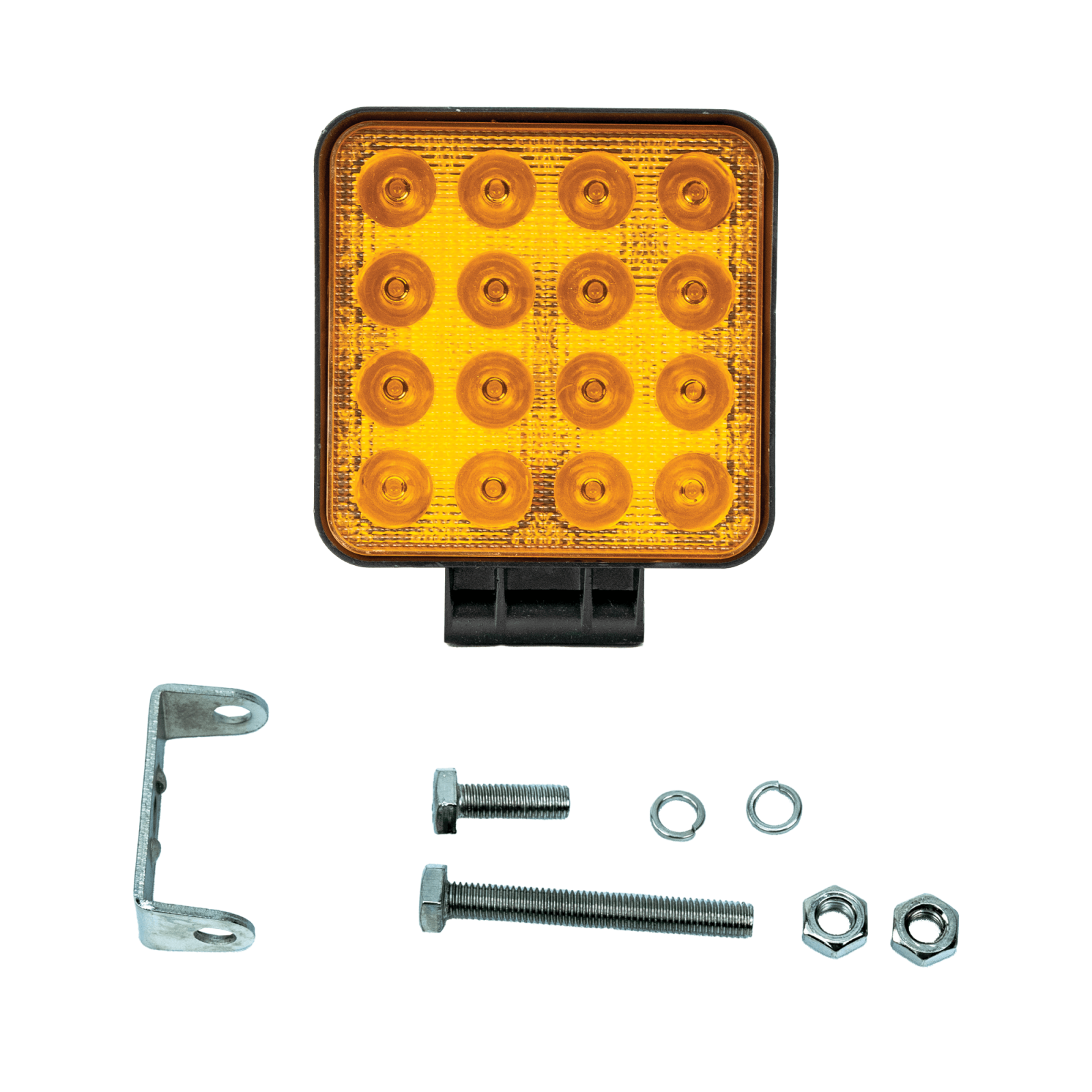 Vivid VLED-WL-33A Amber Series Led Work Light 4 Inch Square Flood Amber | GarageAndFab.com