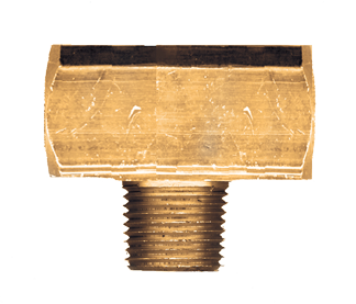Fairview Brass Tee;3/8 FPTx3/8 FPTx3/8 MPT;Xtruded Item #: FVF-X106-C | GarageAndFab.com