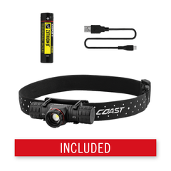 Coast XPH30R Rechargeable Dual Power Headlamp | GarageAndFab.com