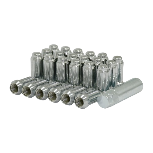 24 Chrome 14x1.5mm Truck Spline Lug KIT