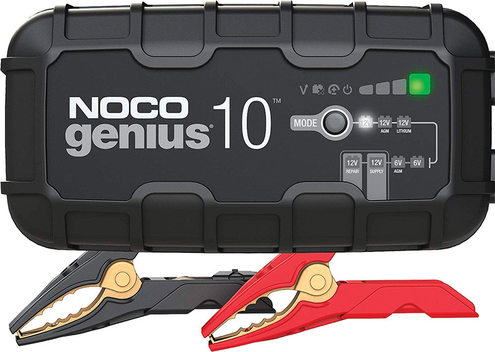Noco 6V & 12V 10A Battery Charger + Maintainer - NOC-GENIUS10 | GarageAndFab.com