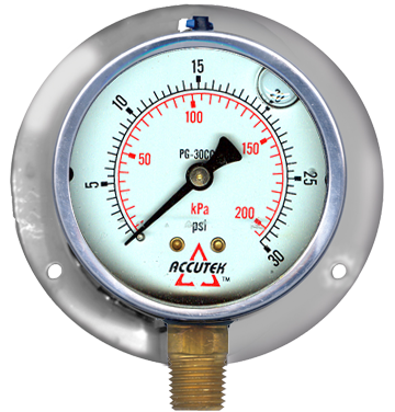 Fairview 0-100 Low Temp Liquid Gauge;4Face;1/4MPT Stem;w/Flang Item #: FVF-PG-100SGRFLT | GarageAndFab.com