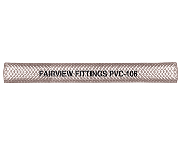 Fairview 5/8ID Clear Braided PVC Tube;100ft Item #: FVF-PVC-1410-100 | GarageAndFab.com