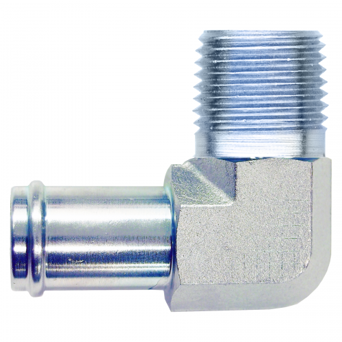 Fairview Steel Hose Insert 90Elbow;3/4x3/4MPT Item #: FVF-S1139-12E | GarageAndFab.com