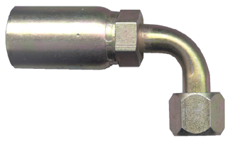 Fairview U Series Crimp End;90Elbow;3/8ID x3/8FSAE Item #: FVF-SC641-66 | GarageAndFab.com