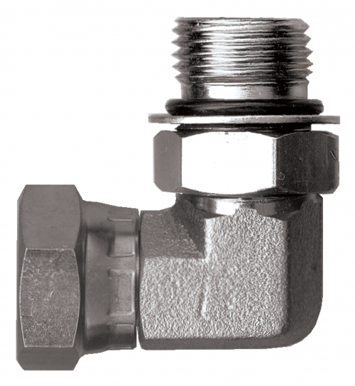 Fairview Steel 90Elbow;3/4-16 ORBx1/2 FJIC SW Item #: FVF-S3599-8 | GarageAndFab.com