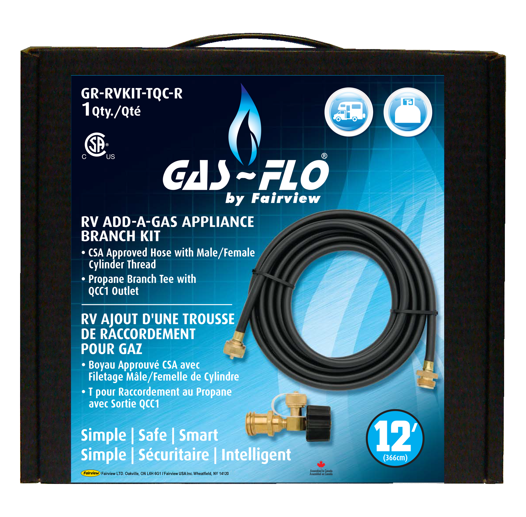 Fairview RV Add-A-Gas Appliance Branch Kit Item #: FVF-GR-RVKIT-TQC-R | GarageAndFab.com