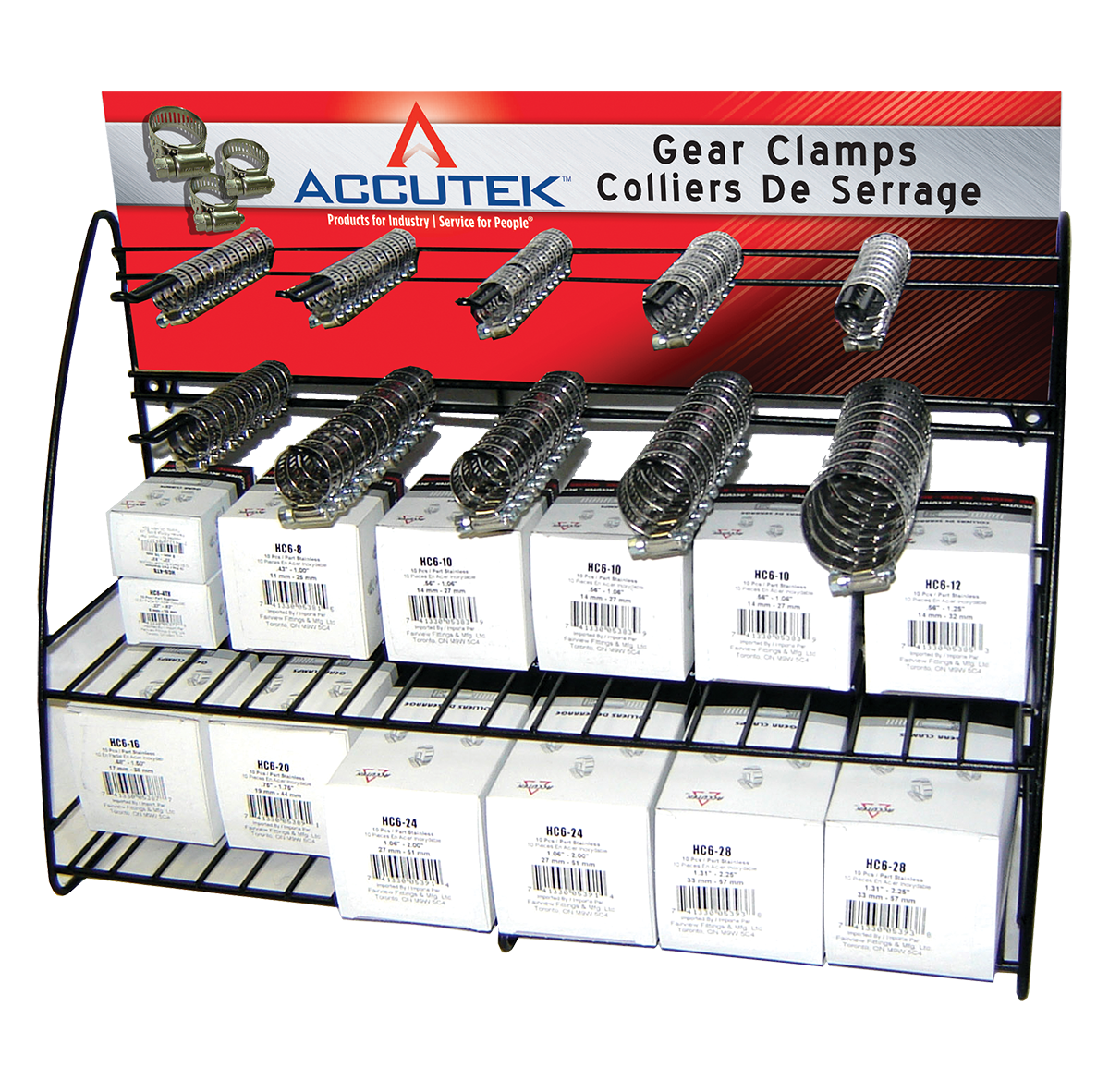Fairview HC6 Gear Clamp Assortment (230pcs) Display Item #: FVF-HC6-AUTO-KIT-1 | GarageAndFab.com