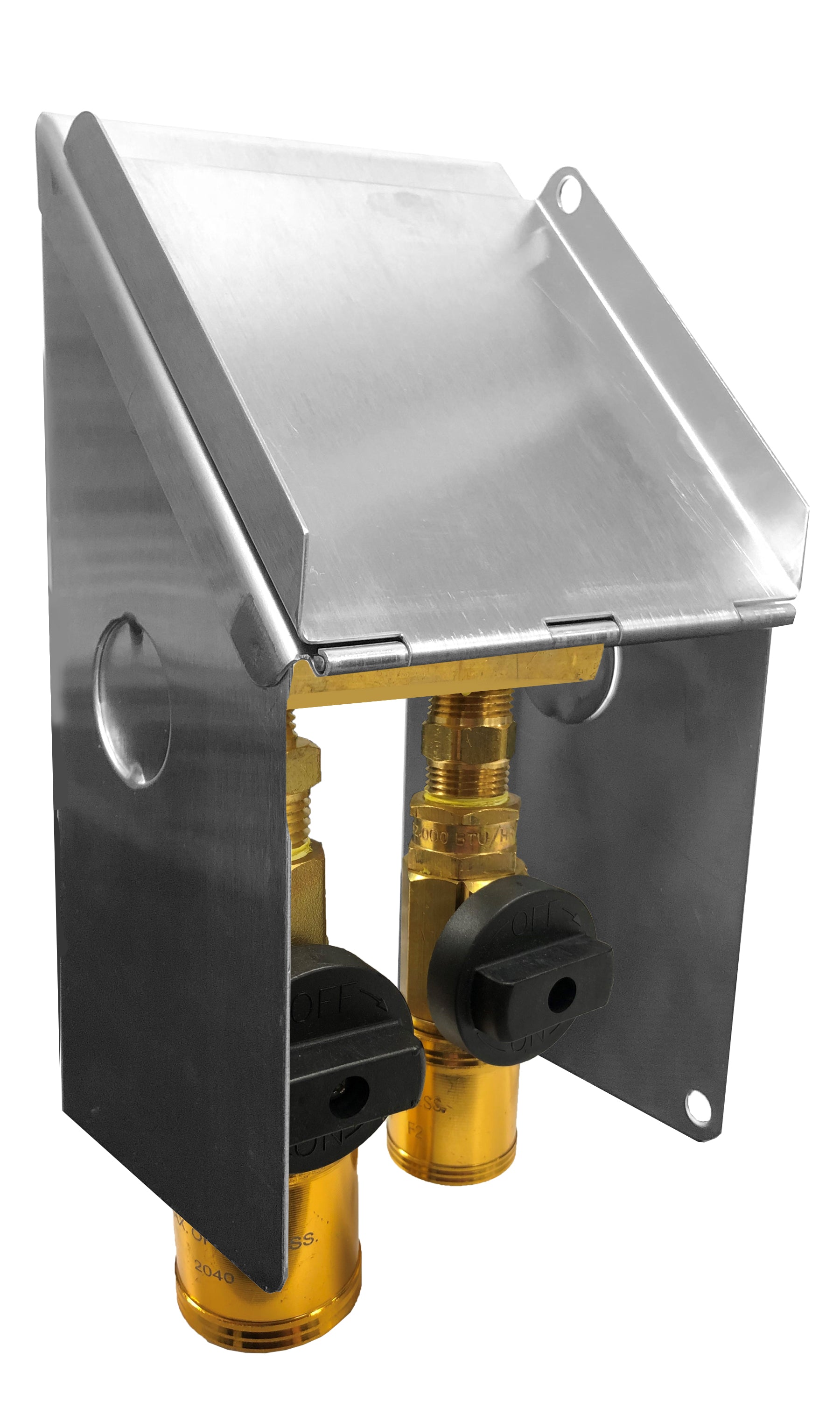 Fairview 2LB LPG Outlet;1/2BVQD and 3/8BVQD;SS Cover Item #: FVF-NGO-5-2LBLP | GarageAndFab.com