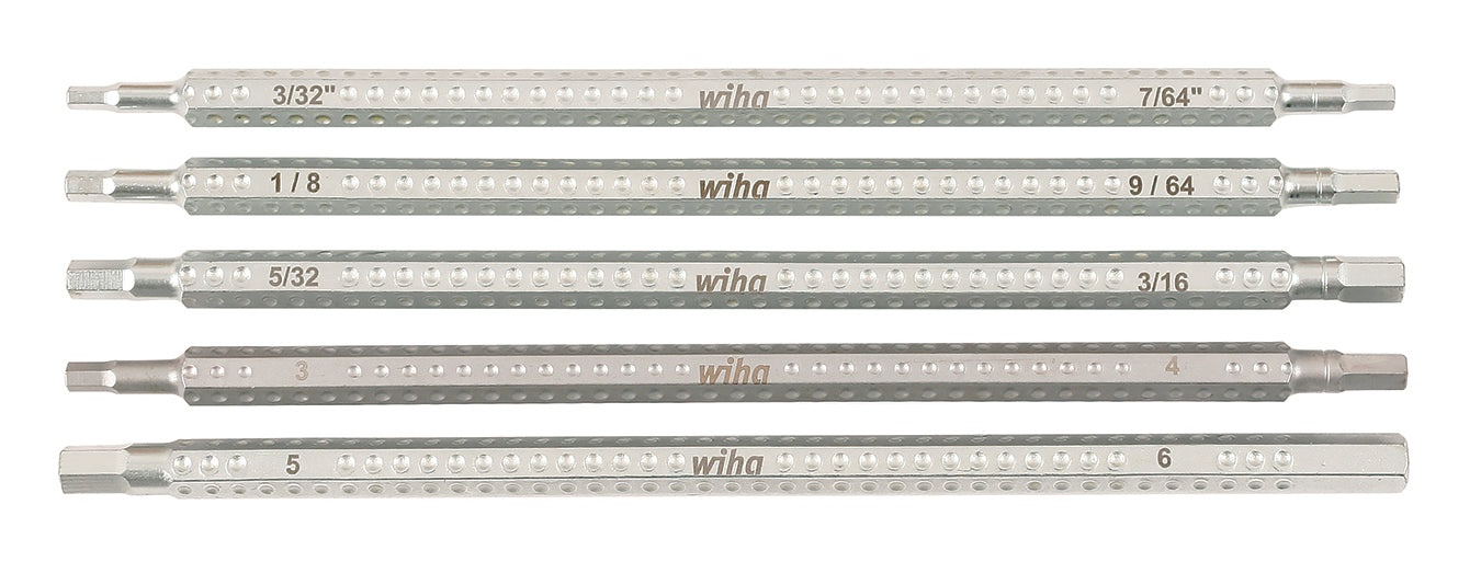 WIHA TOOLS 5 Piece Drive-Loc Vi Hex Blade Set - 28474 - WIH-28474 | GarageAndFab.com