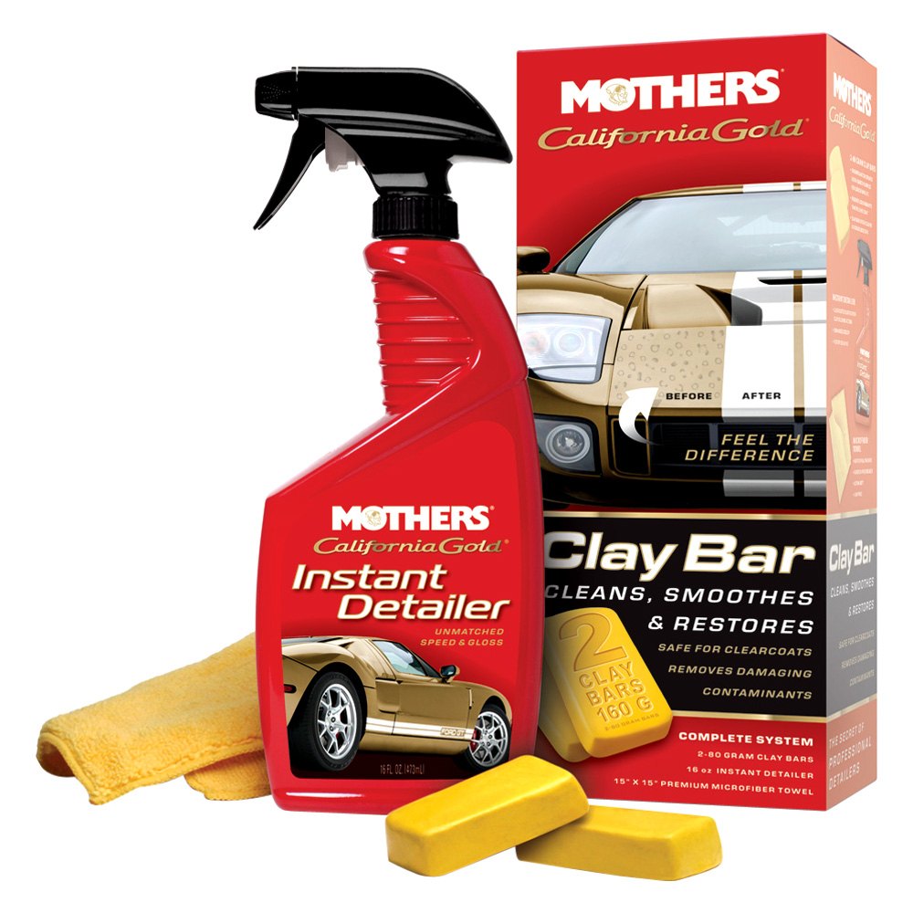 Mothers Polishes California Gold Clay Bar Kit (CS 4) - 07240W | GarageAndFab.com