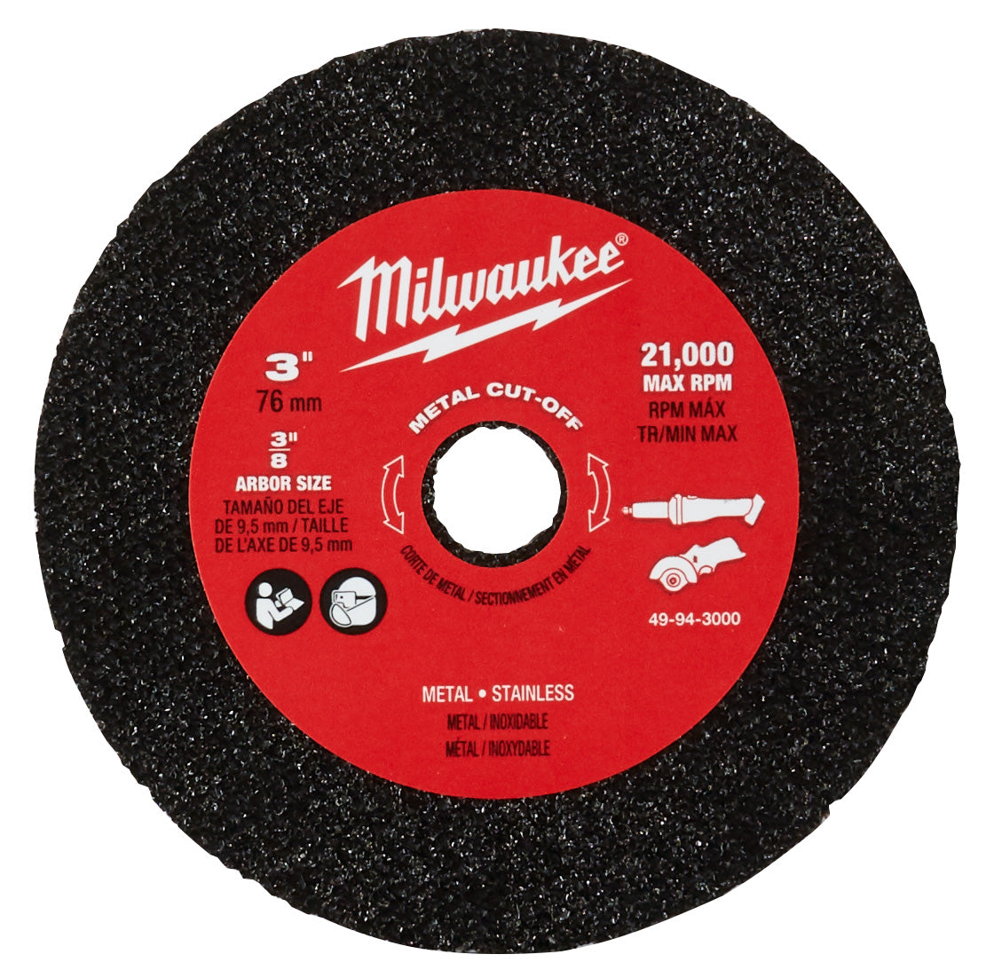 Milwaukee Electric 3" Metal Cut Off Wheel 3Pk - MLW-49-94-3000 | MFVCanada.com