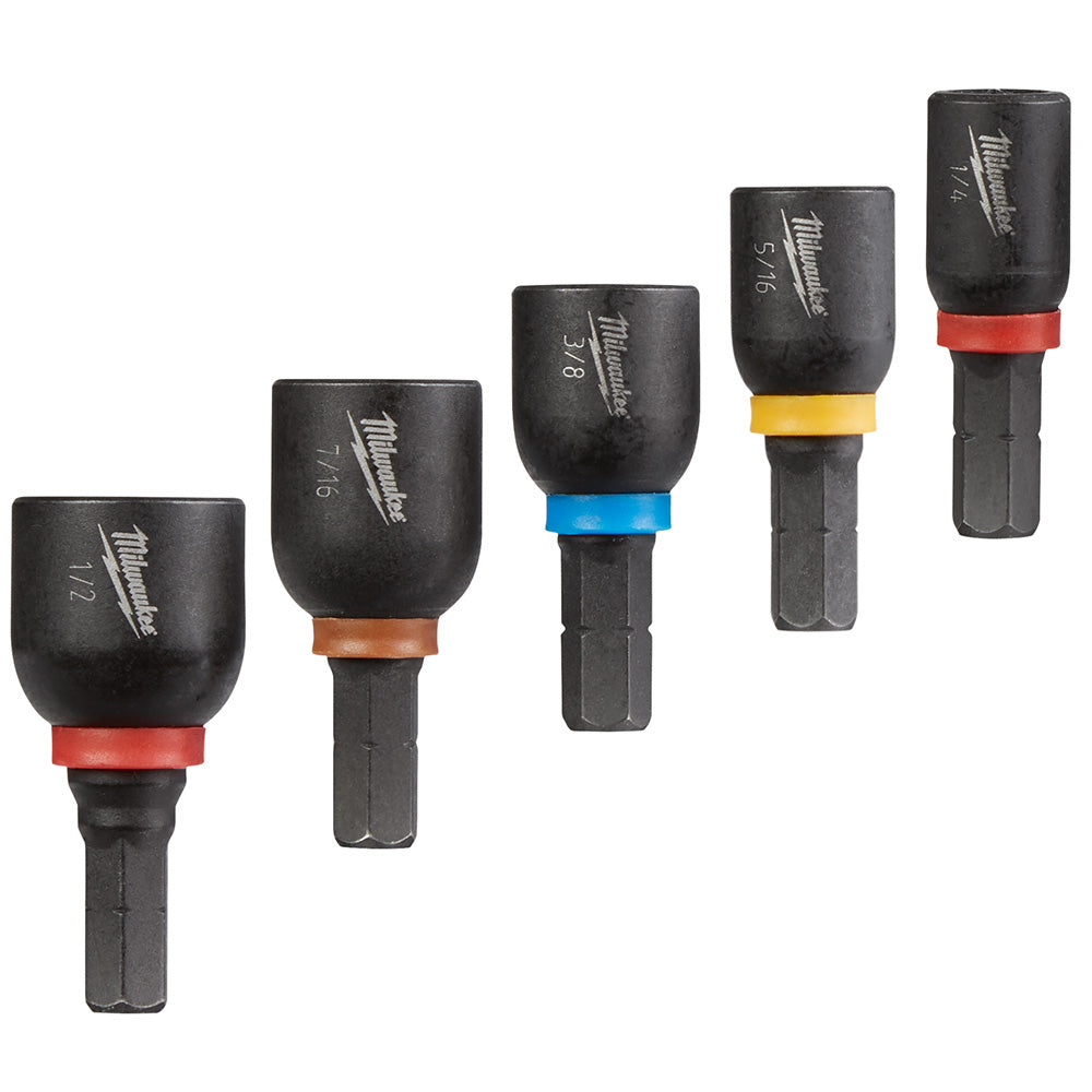 Milwaukee Electric 5Pc Insert Mag Nut Dr Set - MLW-49-66-4563 | MFVCanada.com