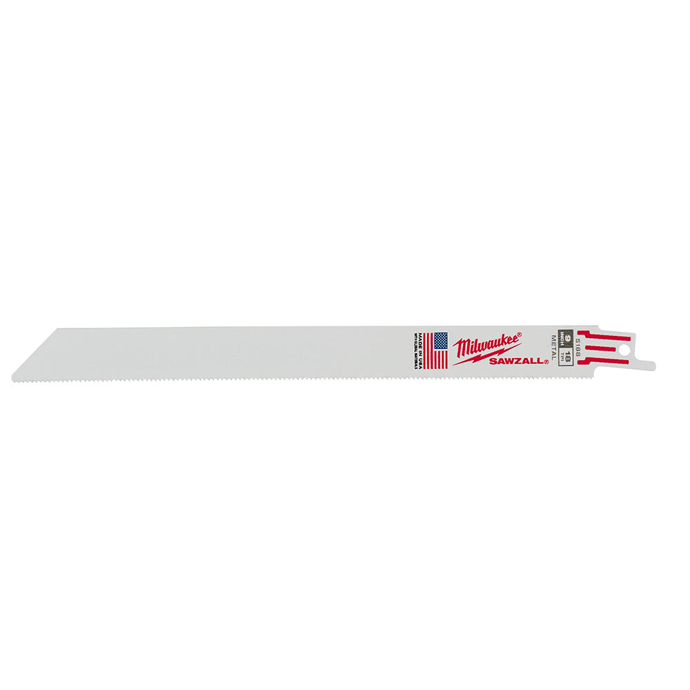 Milwaukee Electric Sawzall Thin Kerf Blade, 9" Long X 18 Tpi, 5-Pack - MLW-48-00-5188 | MFVCanada.com
