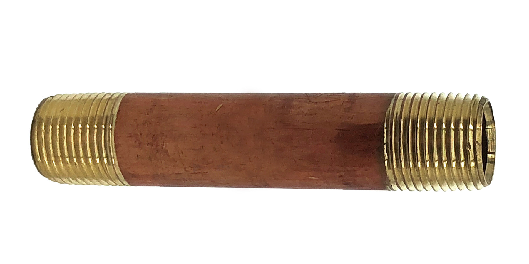 Fairview Red Brass Pipe Nipple;3/4 MPTx2-1/2in Item #: FVF-113RED-E2-1/2 | GarageAndFab.com
