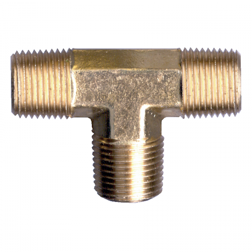 Fairview Brass Tee;3/8 MPT Item #: FVF-101M-C | GarageAndFab.com
