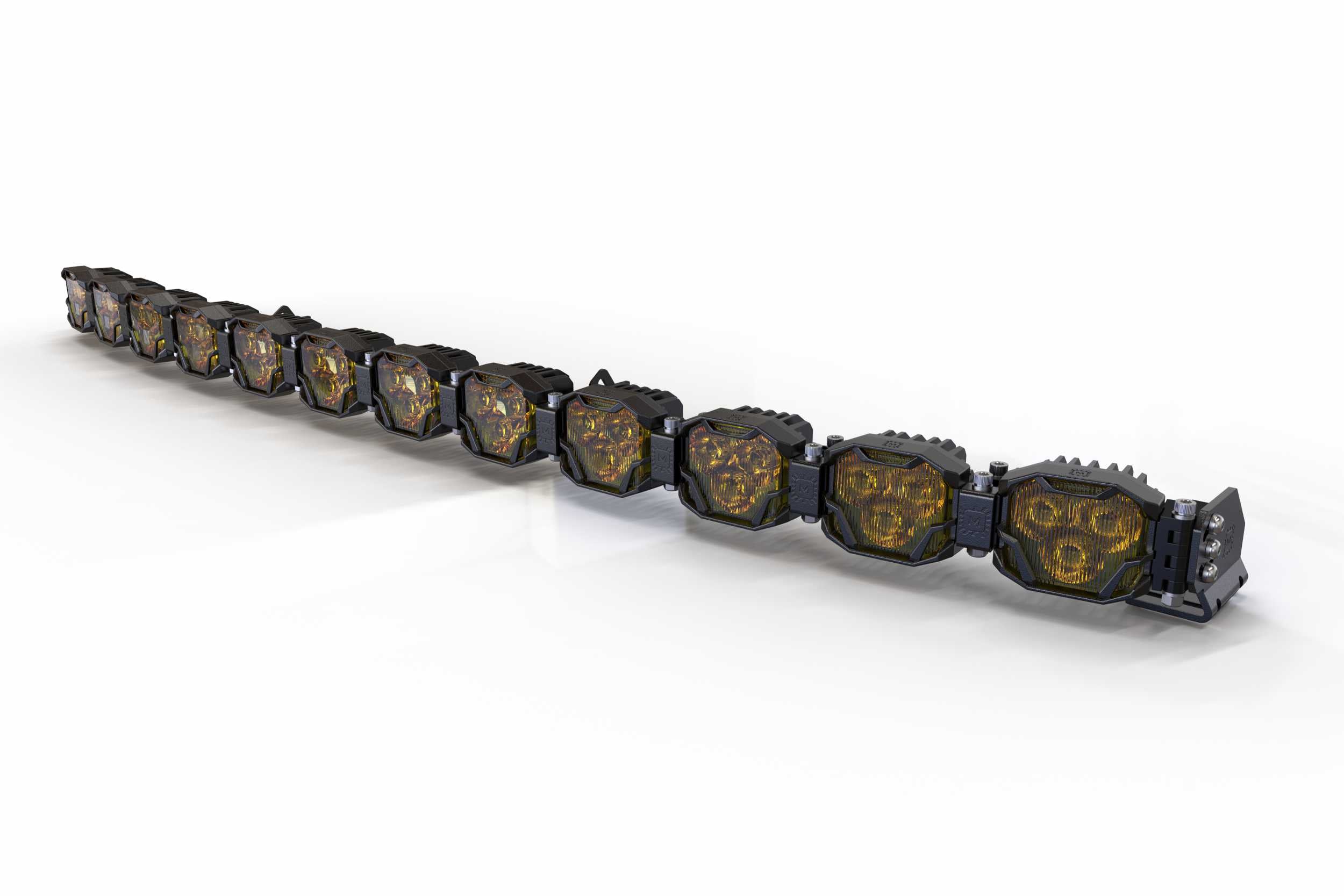 Double-Row BangerBar: (12 Pod / 48.5") (NCS Power - Yellow) BAR-2ROW-026 | GarageAndFab.com