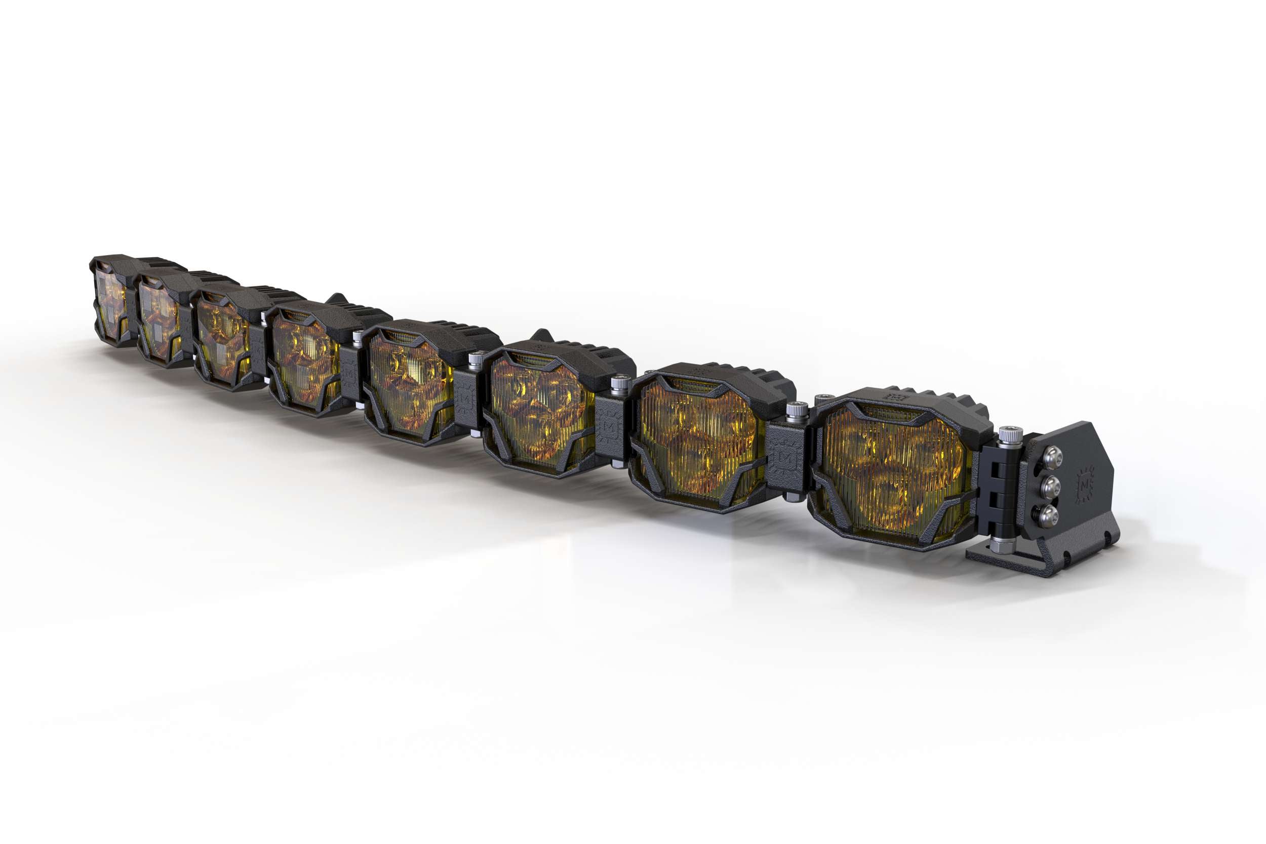 Double-Row BangerBar: (8 Pod / 32.5") (NCS Power - Yellow) BAR-2ROW-014 | GarageAndFab.com