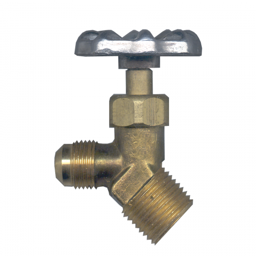 Fairview 45 Angle Valve;3/8M.SAEx1/2 MPT Item #: FVF-1054-6D | GarageAndFab.com