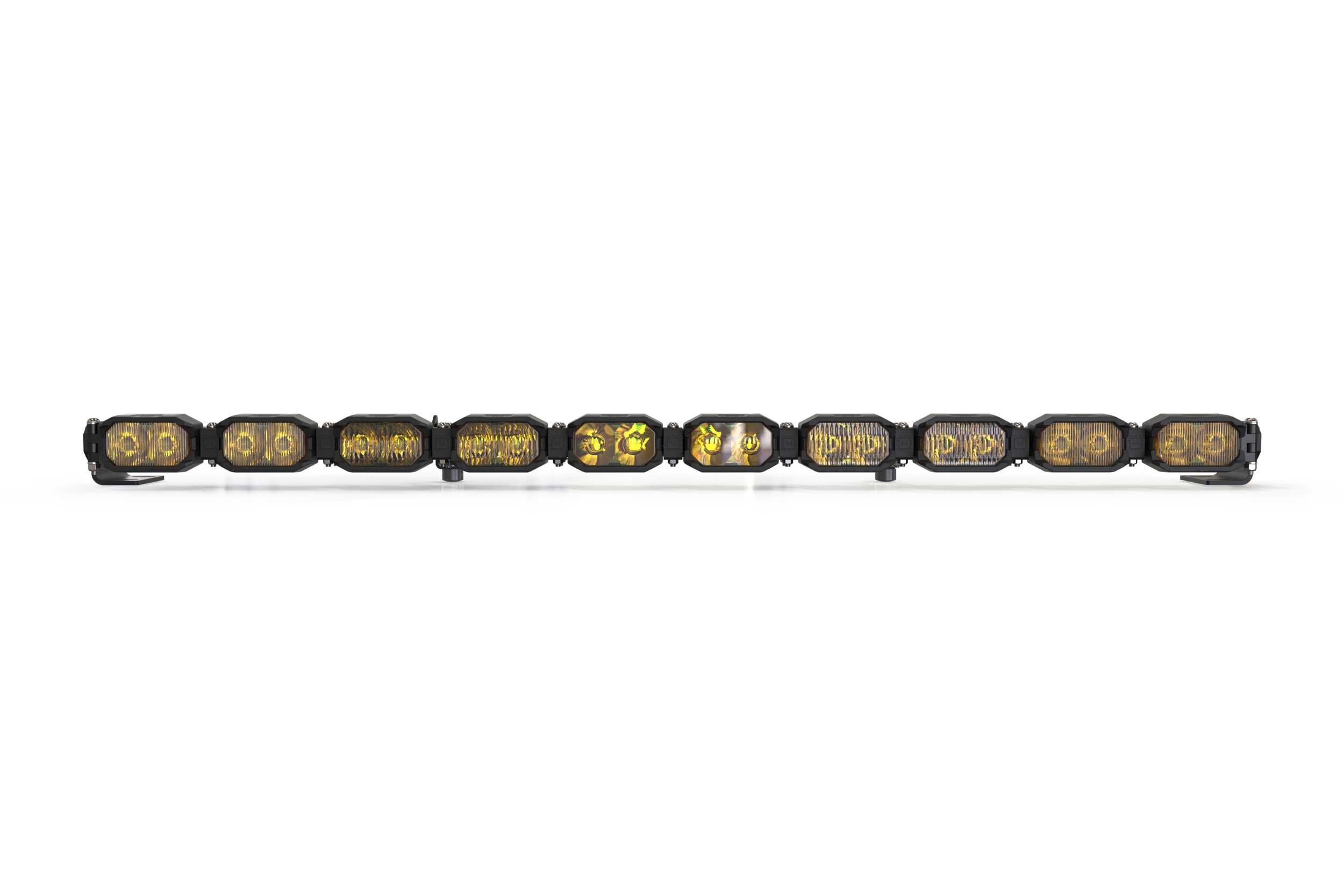 Single-Row BangerBar: (10 Pod / 40") (NCS Power - Yellow) BAR-1ROW-020 | GarageAndFab.com