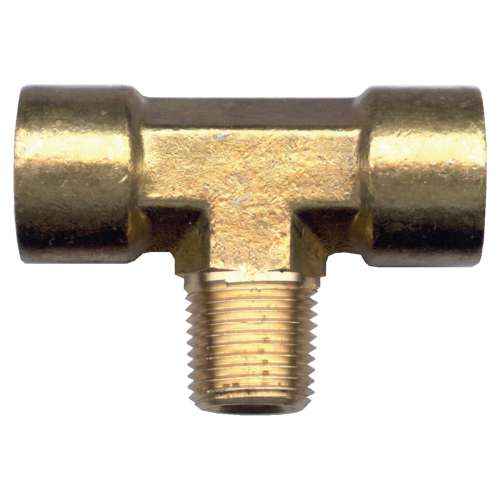 Fairview Brass Tee;3/8 FPTx3/8 FPTx3/8 MPT Item #: FVF-106-C | GarageAndFab.com