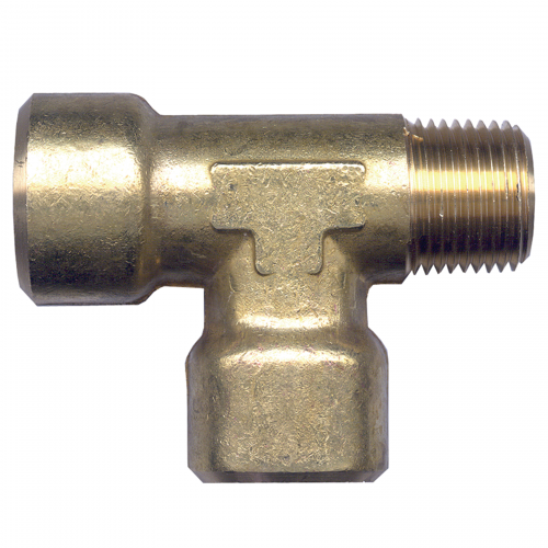 Fairview Brass Tee;3/8 FPTx3/8 MPTx3/8 FPT Item #: FVF-107-C | GarageAndFab.com