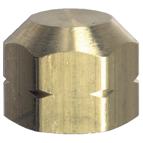 Fairview Brass Cap;1/8 FPT Item #: FVF-108-A | GarageAndFab.com