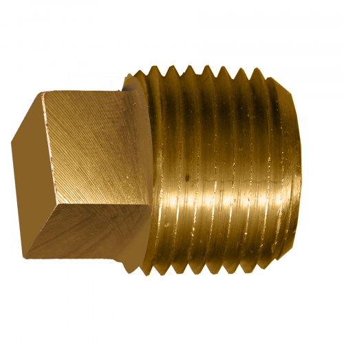 Fairview Brass Square Head Plug;3/4 MPT Item #: FVF-109-E | GarageAndFab.com