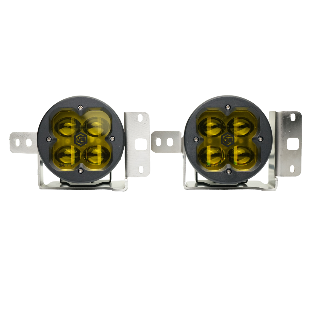 Vivid 11303 FNG SAE Fog Light Kit Jeep JL Amber Plastic Bumper Sport 2018+ | GarageAndFab.com