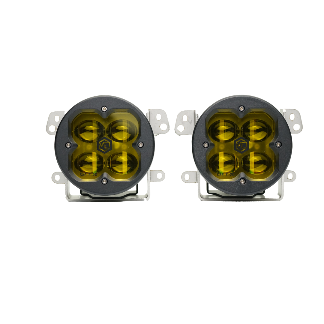 Vivid 11320 FNG SAE Fog Light Kit Jeep JL Amber Plastic Bumper Sahara/Rubicon 2018+ | GarageAndFab.com