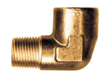 Fairview Brass 90 Elbow;1/4 FPTx1/4 MPT;Heavy Item #: FVF-116H-B | GarageAndFab.com