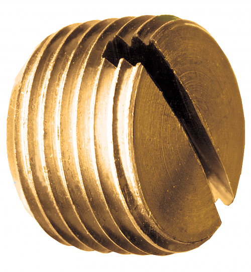 Fairview Brass Plug Slotted;1/8 MPT Item #: FVF-117-A | GarageAndFab.com