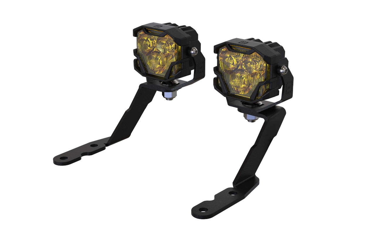 Morimoto 4Banger Ditch Light Kit: 07-13 Sierra (NCS Yellow Flood Beam) 4B-PLR-KIT-1402 | GarageAndFab.com
