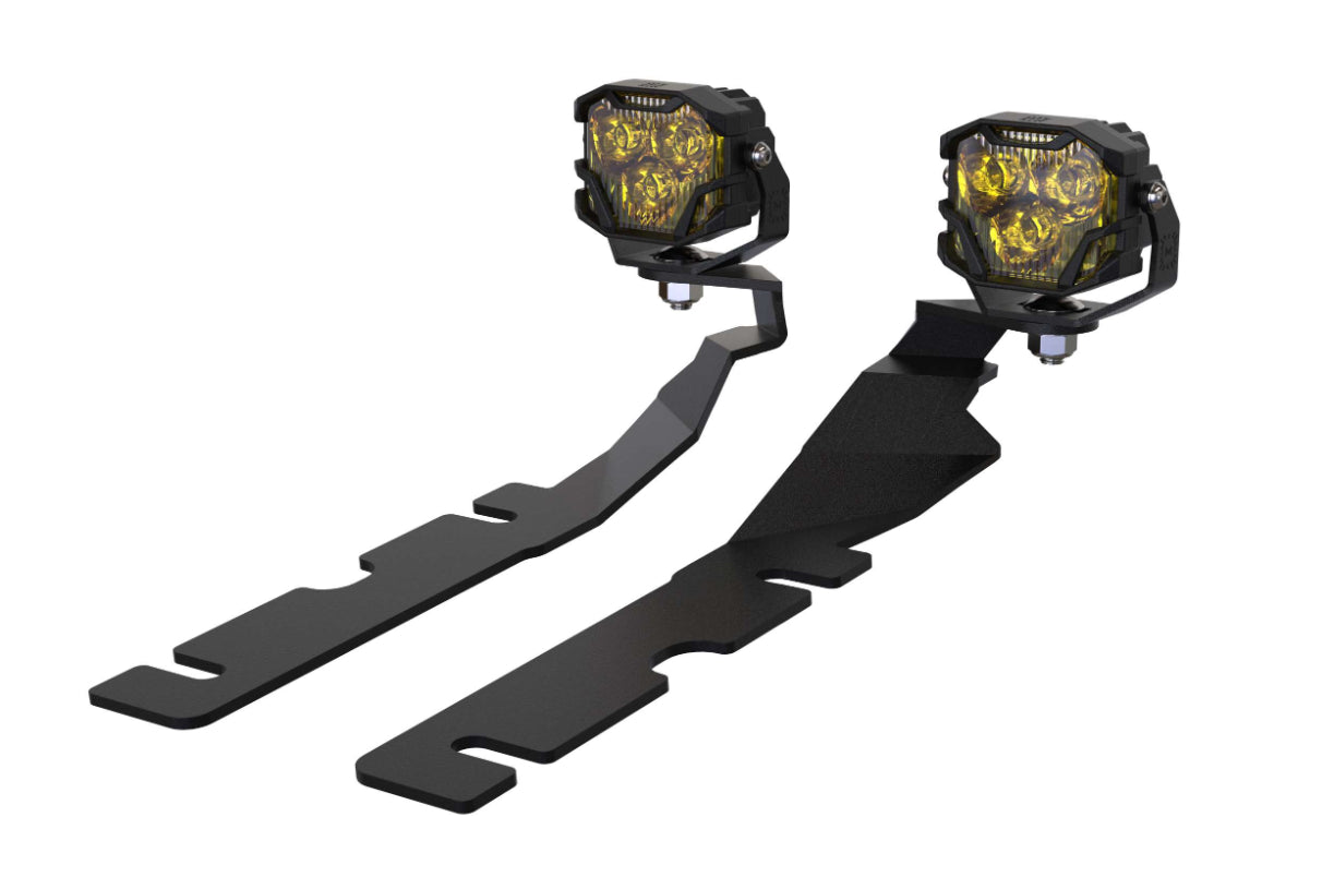 Morimoto 4Banger Ditch Light Kit: 09-18 Ram (HXB Yellow Flood Beam) 4B-PLR-KIT-1408 | GarageAndFab.com