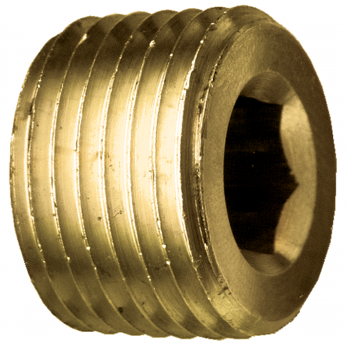 Fairview Brass Plug Square Sunk;3/4 MPT Item #: FVF-118-E | GarageAndFab.com