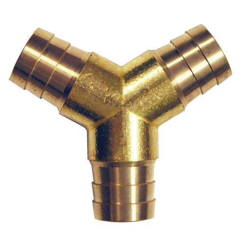Fairview Brass Y Connector;3/4 Hose Barb Item #: FVF-123Y-12 | GarageAndFab.com
