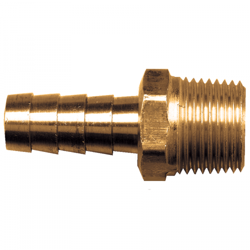 Fairview Brass Hose Barb;1/8x1/8 MPT Item #: FVF-125-2A | GarageAndFab.com