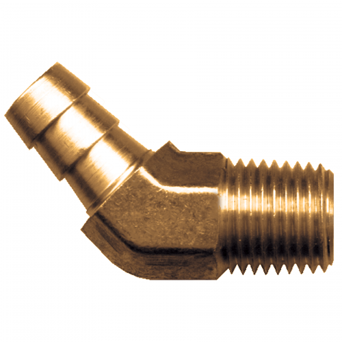 Fairview Brass 45 Elbow HBarb;3/8x1/8 MPT Item #: FVF-140-6A | GarageAndFab.com