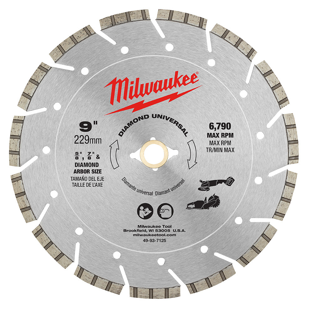 Milwaukee Electric 9" Diamond Universal Set Turbo - MLW-49-93-7125 | MFVCanada.com