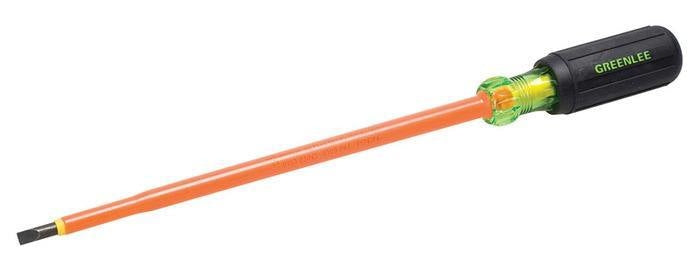 Greenlee Screwdriver, Insul, Cab, 3/16"X8" -GRE-0153-23-INS | GarageAndFab.com