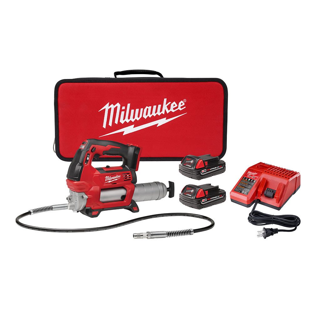 Milwaukee Electric M18 18V 2-Speed Grease Gun Kit - MLW-2646-22CT | MFVCanada.com