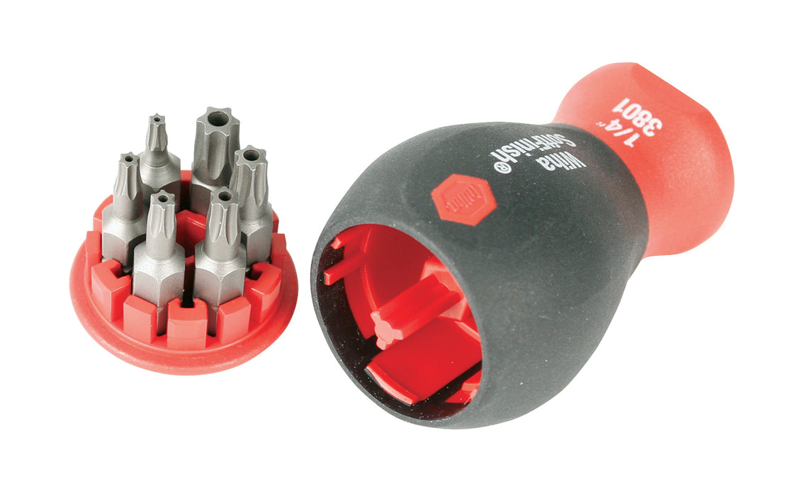 WIHA TOOLS 7 Piece Softfinish Stubby Bit Holder Set - 38047 - WIH-38047 | GarageAndFab.com