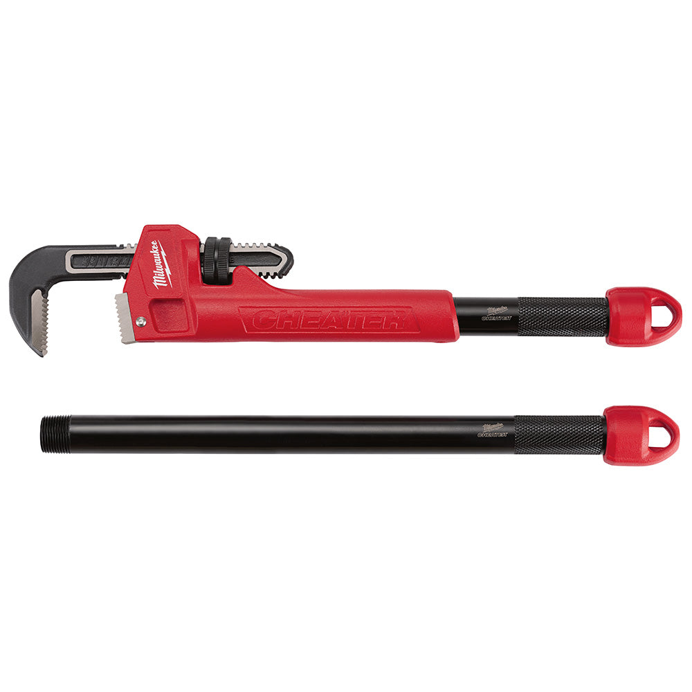 Milwaukee Electric Cheater Adaptable Pipe Wrench With 3-Length Design, 10"/18"/24", 2 Interchang. Handles - MLW-48-22-7314 | MFVCanada.com